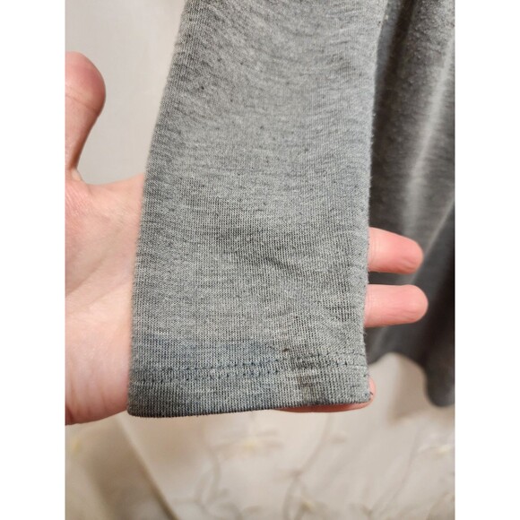 CAT & JACK GIRLS 5T GREY LONG SLEEVE DRESS DRAPEY SOFT COZY NUETRAL PLAIN KIDS - Picture 3 of 12